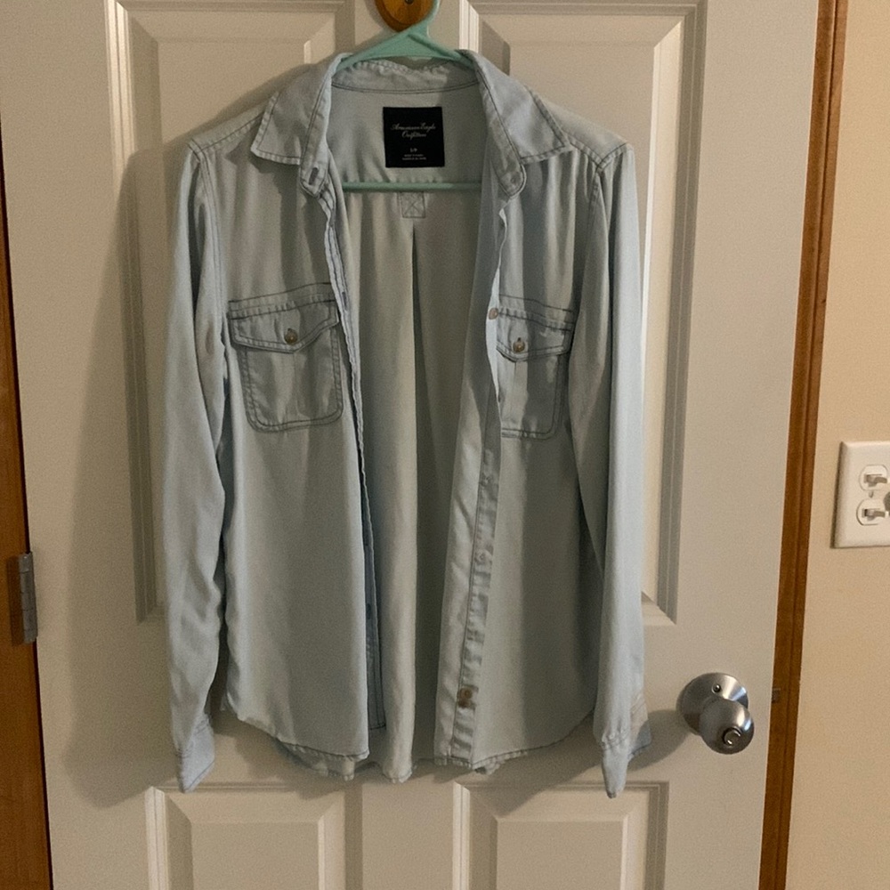 Light weight blue flannel